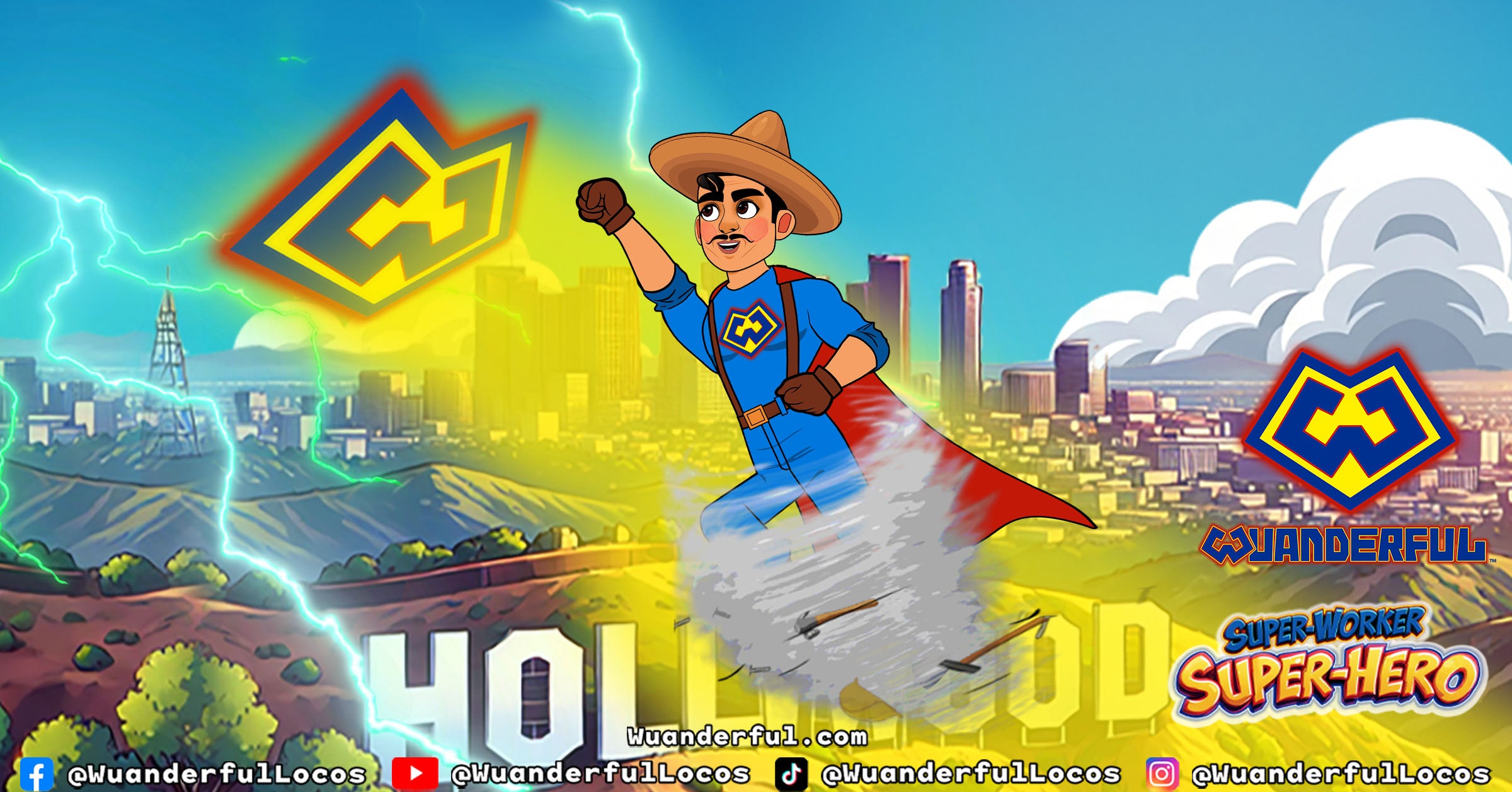 Cargar video: Mexican Superhero Super Wuanderful, The Super-Hero Super-Worker, Cartoon Comedy Series