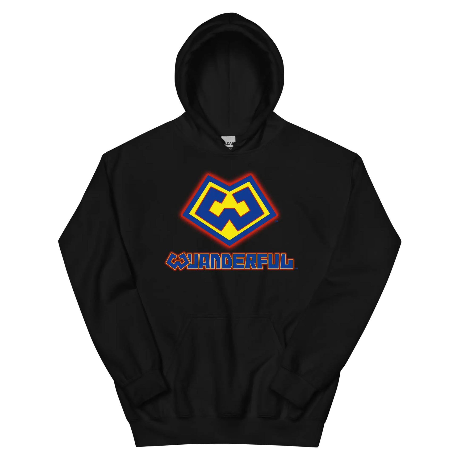 Wuanderful Locos logo on a black limited edition hoodie