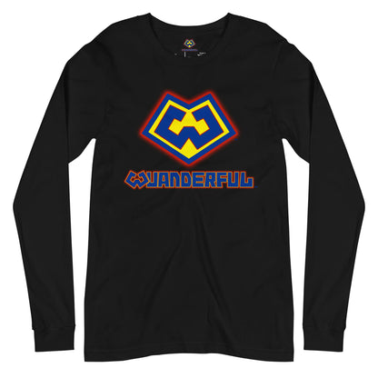 Wuanderful Locos logo on a limited edition black long-sleeve shirt