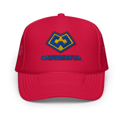 Wuanderful Locos logo on a limited edition red trucker-style cap