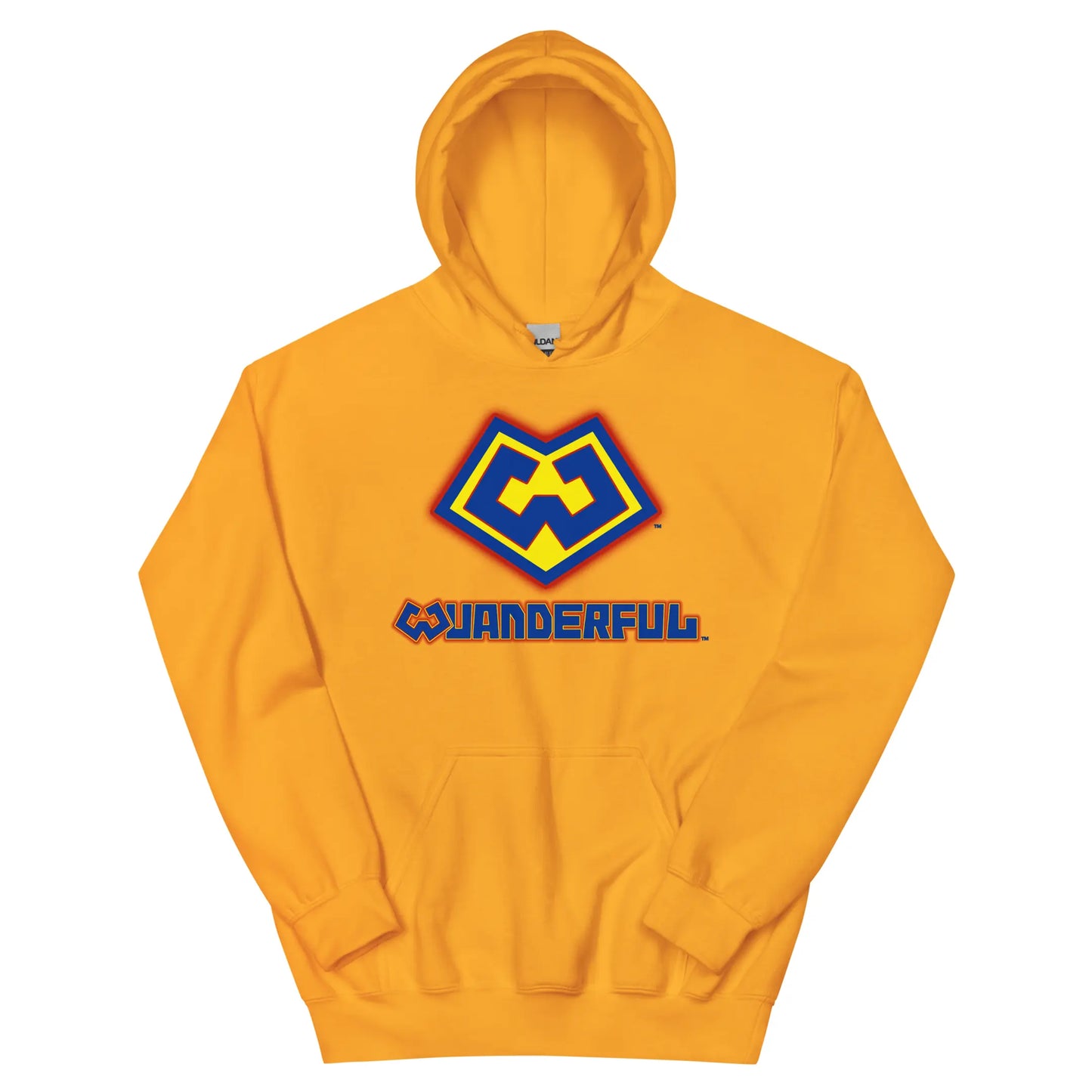 Wuanderful Locos logo on a yellow limited edition hoodie