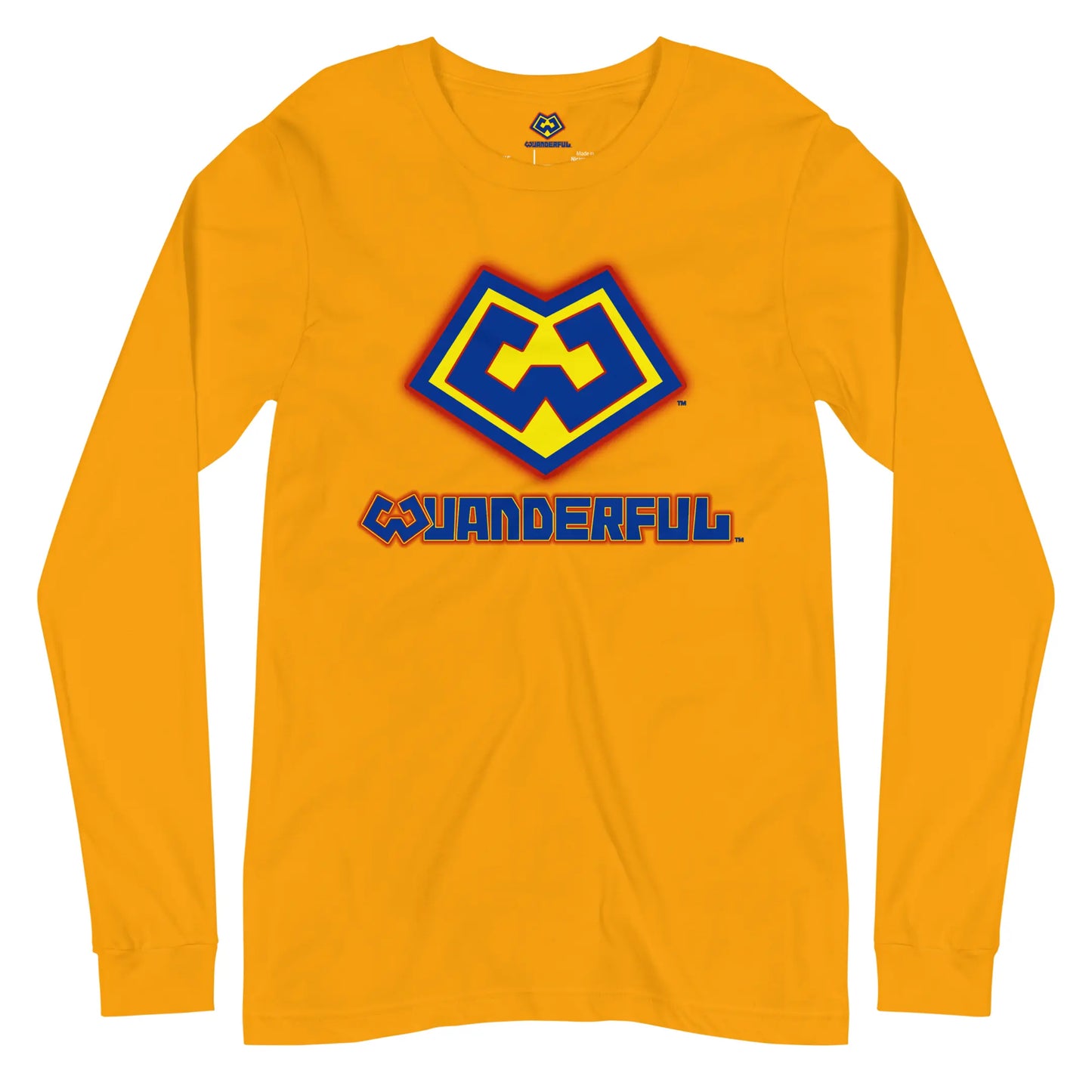 Wuanderful Locos logo on a limited edition yellow long-sleeve shirt